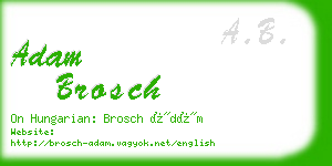 adam brosch business card